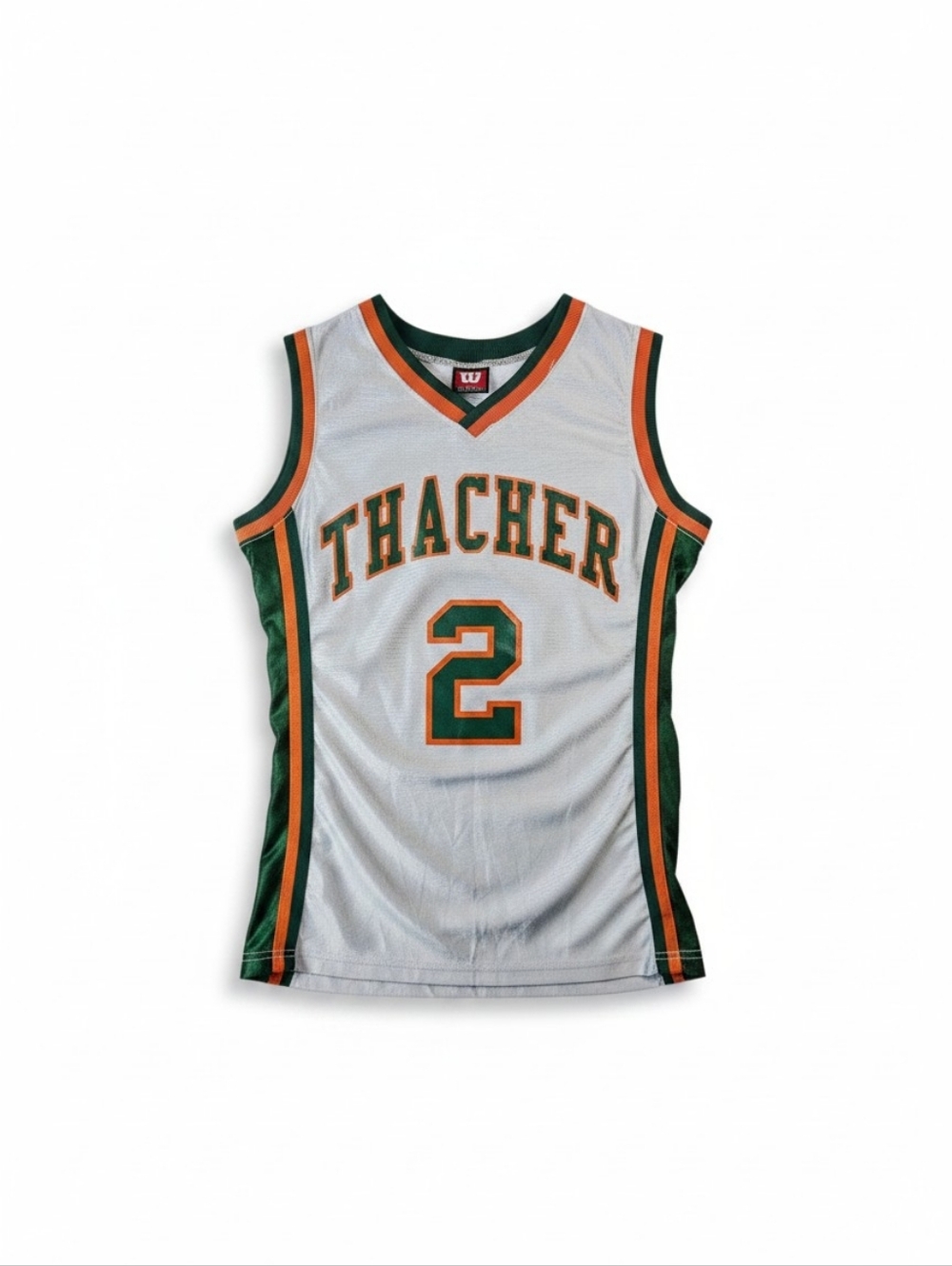 Wilson Thacher #2 Basketball Jersey White Green Orange